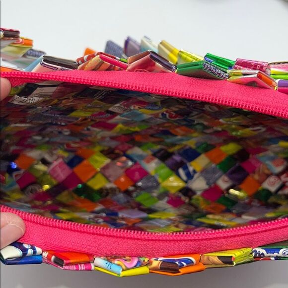 VINTAGE HANDMADE Mexican Candy Wrapper Purse-NWOT - Picture 6 of 6